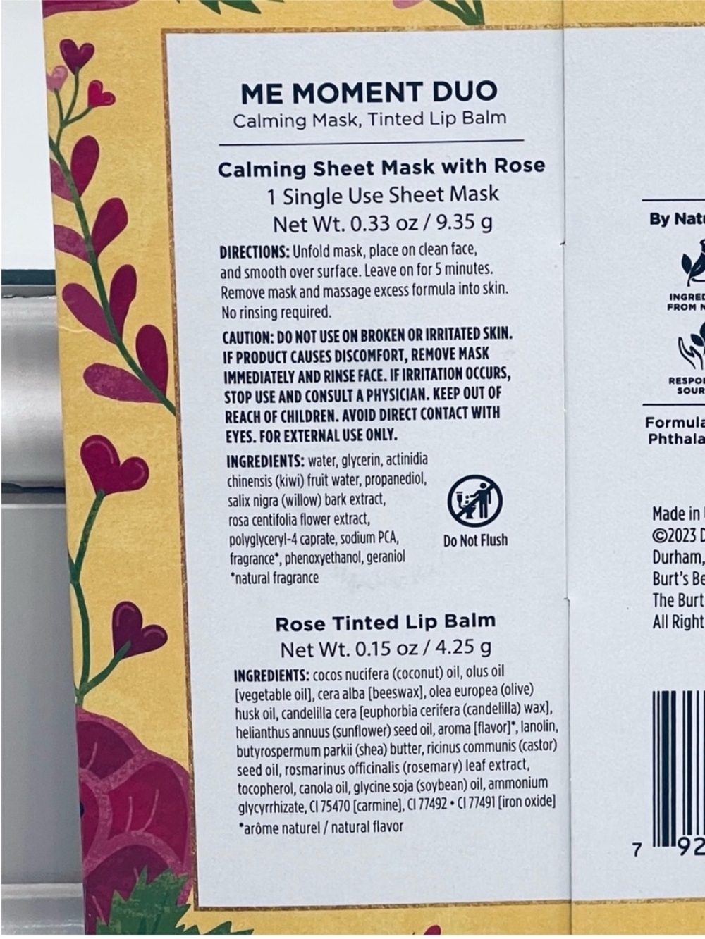 NEW! Burt's Bees Face Firming Moisturizing Cream, Face Mask & Lip Balm NIB - Picture 4 of 16